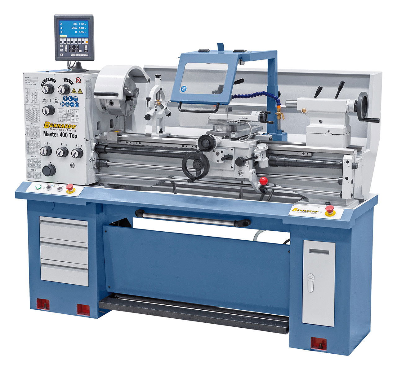Bernardo Master 400 Top univerzális esztergagép + 3-tengelyes-helyzetmutató ES-12 V LCD kijelzővel, 400 V termék fő termékképe