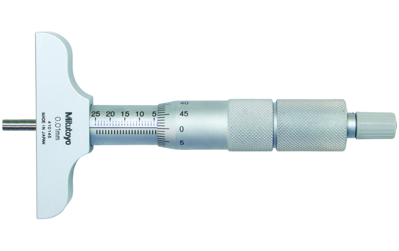 Mitutoyo Mélységmérő mikrométer cserélhető rúddal, 0-100 mm, 0.01 mm, 101.6x16 mm (129-115) termék fő termékképe