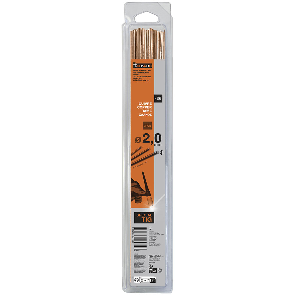 GYS ERCu réz AWI pálca, 330 mm, 2.0 mm, 36 szál/csomag termék fő termékképe
