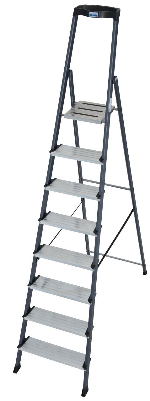 Krause MONTO Securo egy oldalon járható lépcsőfokos állólétra, eloxált, 8 fokos termék fő termékképe