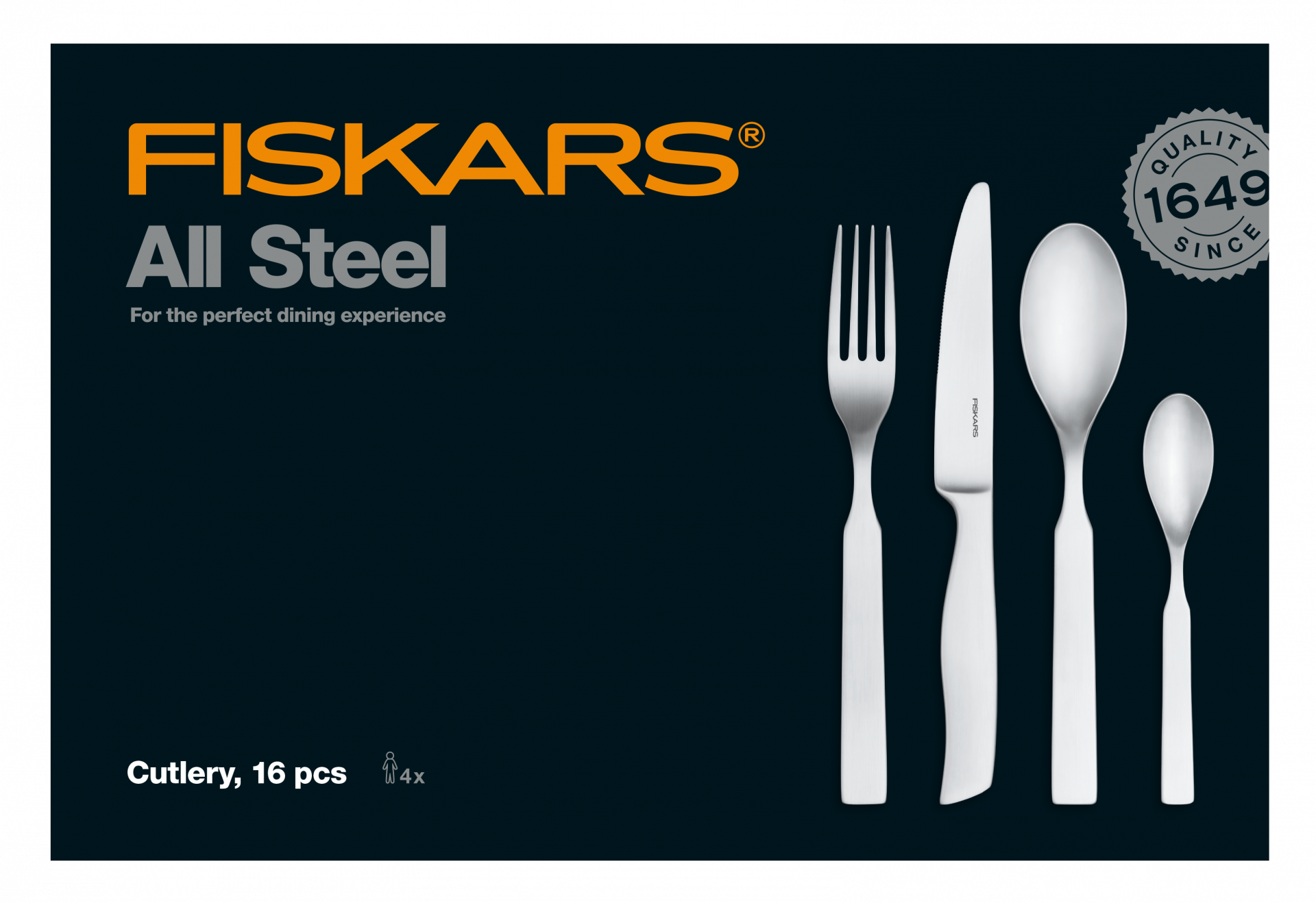 Fiskars All Steel evőeszköz készlet, 16 db-os termék fő termékképe