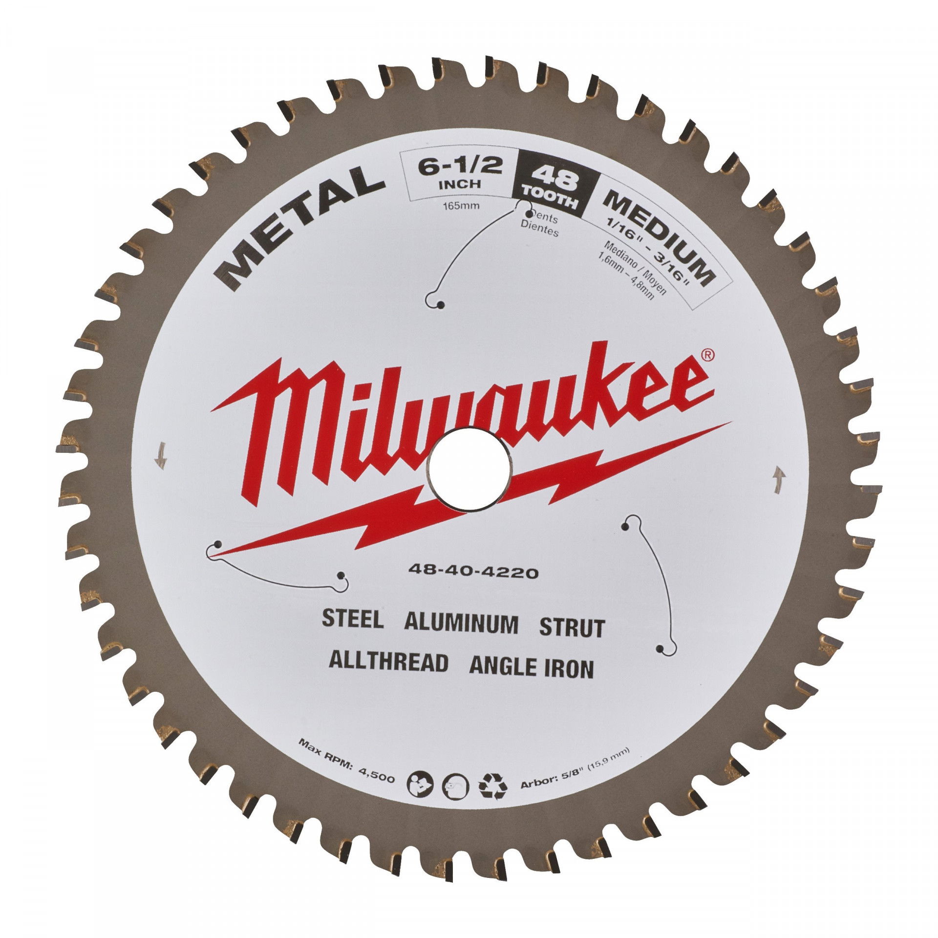 Milwaukee CSB P M körfűrészlap fémhez, 165/15.87/48 termék fő termékképe