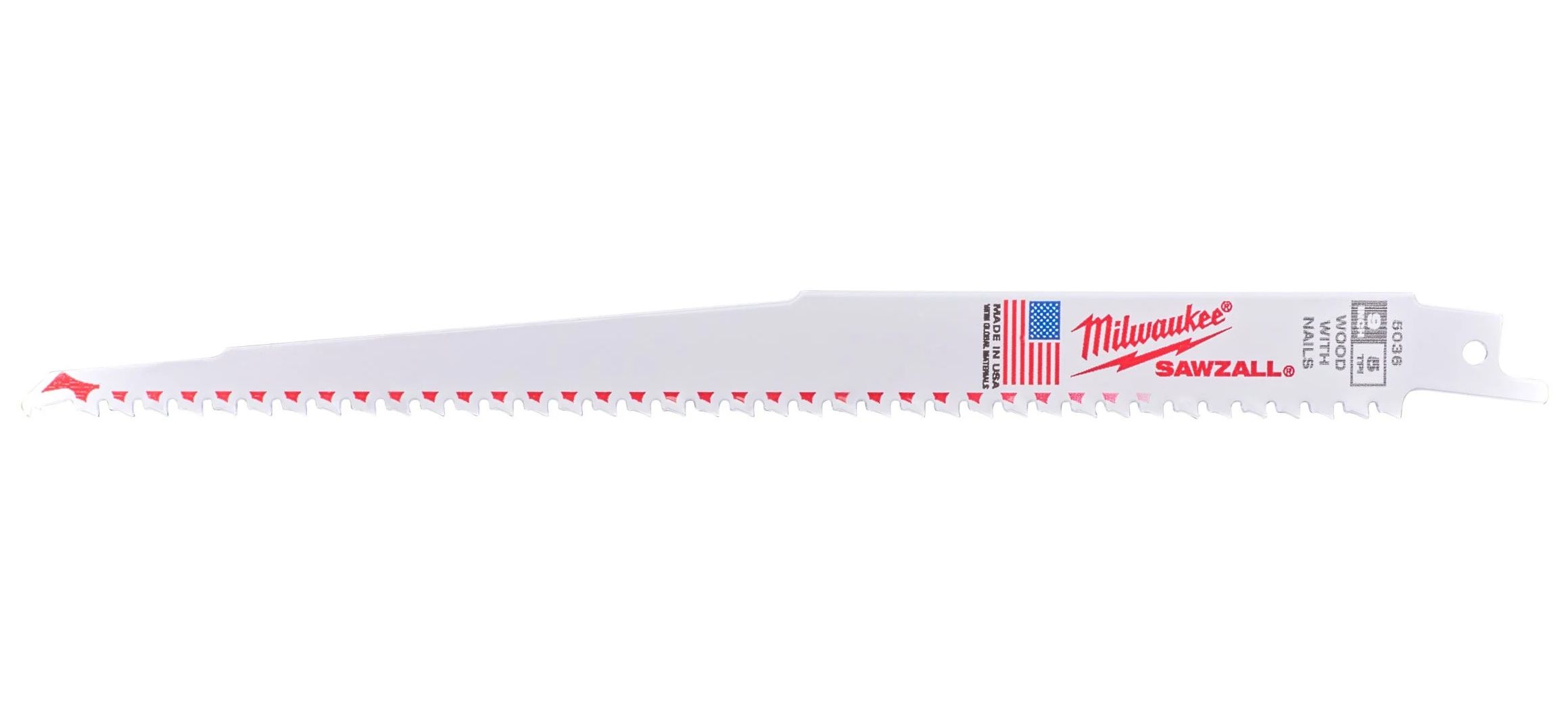 Milwaukee THIN KERF szablyafűrészlap, bontó, szöges fához, Bi-Met, 230 mm, 5 TPi, 5 db/csomag termék fő termékképe