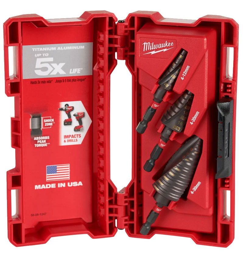 Milwaukee Shockwave Impact Duty™ lépcsős fúró készlet, 3 részes termék fő termékképe