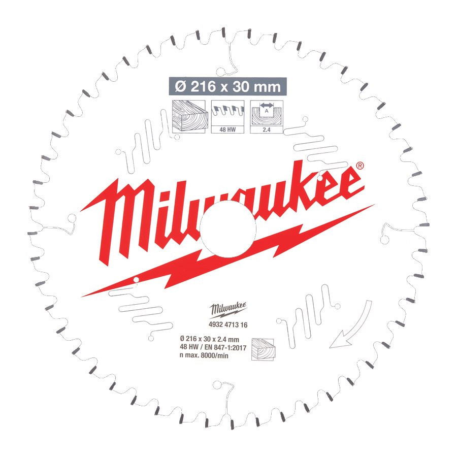 Milwaukee CSB MS W körfűrészlap 216/30/48ATB termék fő termékképe