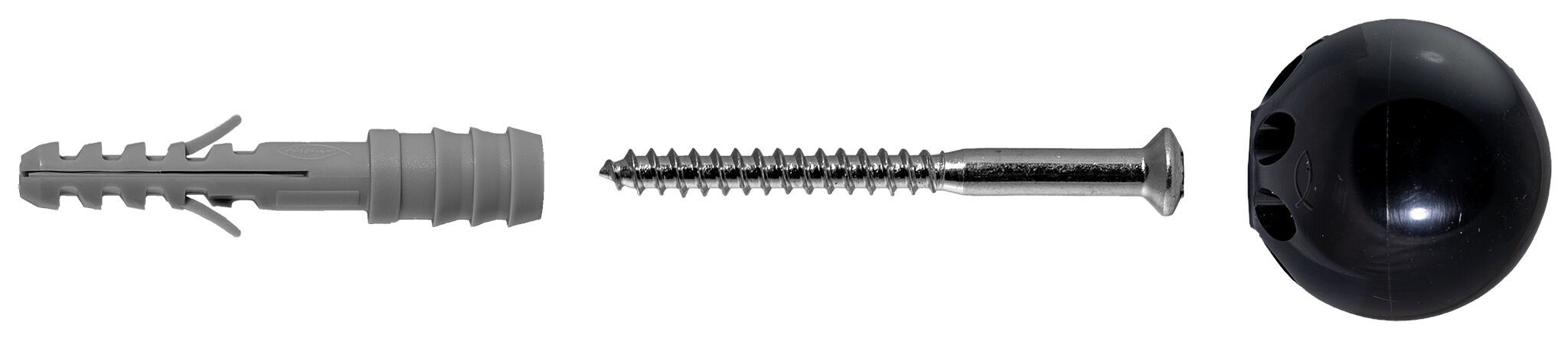 Fischer TS 8 BL K NV ajtóütköző, fekete termék fő termékképe